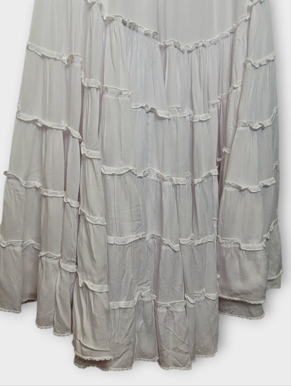 Poupette St Barth Soledad Smocked Midi Dress XS White - Picture 4 of 8